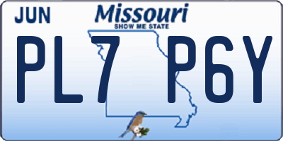 MO license plate PL7P6Y
