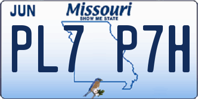 MO license plate PL7P7H