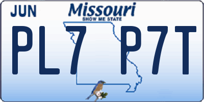 MO license plate PL7P7T