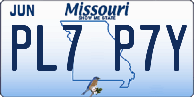 MO license plate PL7P7Y
