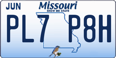 MO license plate PL7P8H