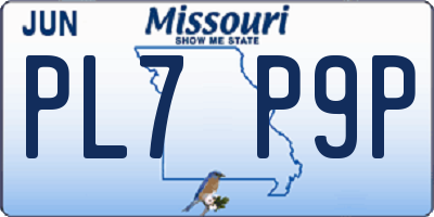 MO license plate PL7P9P