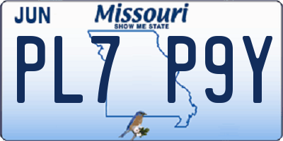 MO license plate PL7P9Y