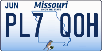 MO license plate PL7Q0H