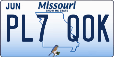 MO license plate PL7Q0K