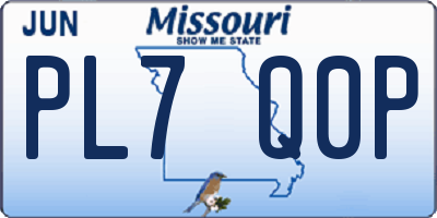 MO license plate PL7Q0P