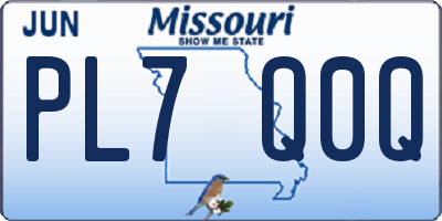 MO license plate PL7Q0Q