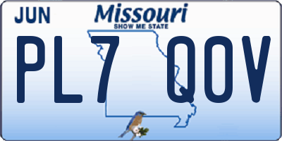 MO license plate PL7Q0V