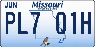 MO license plate PL7Q1H
