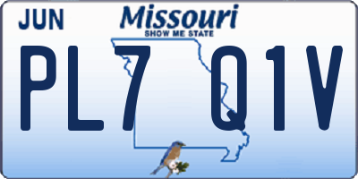 MO license plate PL7Q1V