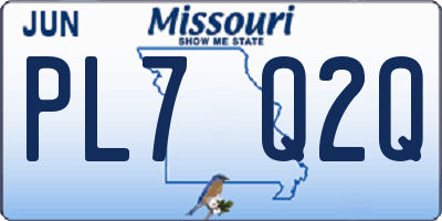 MO license plate PL7Q2Q