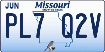 MO license plate PL7Q2V