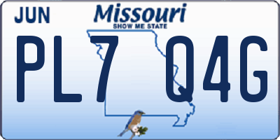 MO license plate PL7Q4G