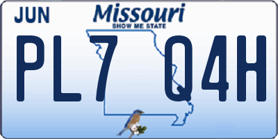 MO license plate PL7Q4H