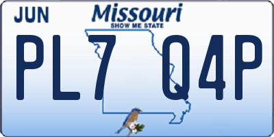 MO license plate PL7Q4P