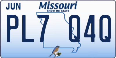 MO license plate PL7Q4Q