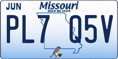 MO license plate PL7Q5V