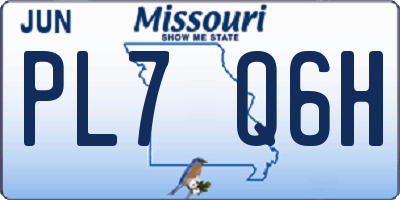 MO license plate PL7Q6H