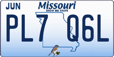 MO license plate PL7Q6L