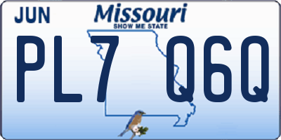MO license plate PL7Q6Q