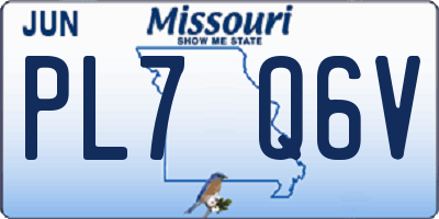 MO license plate PL7Q6V