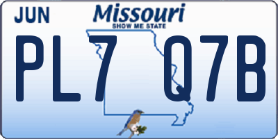 MO license plate PL7Q7B
