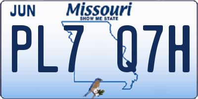 MO license plate PL7Q7H