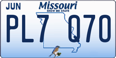 MO license plate PL7Q7O