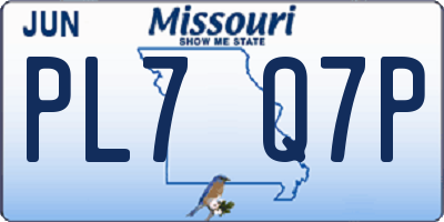 MO license plate PL7Q7P