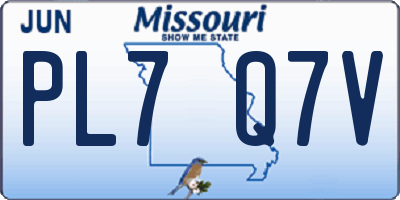 MO license plate PL7Q7V