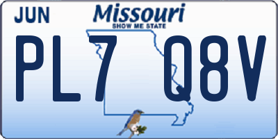 MO license plate PL7Q8V