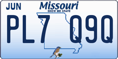 MO license plate PL7Q9Q