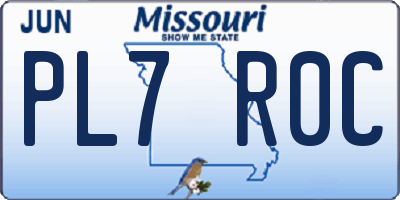 MO license plate PL7R0C