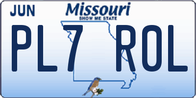 MO license plate PL7R0L