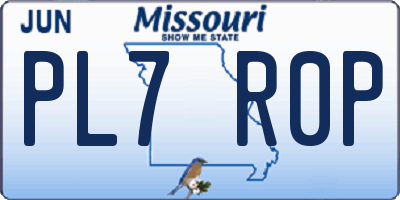 MO license plate PL7R0P