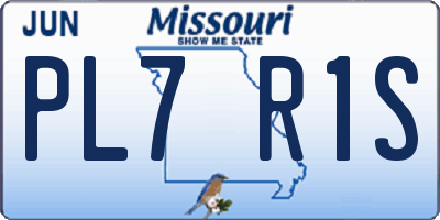 MO license plate PL7R1S