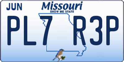 MO license plate PL7R3P
