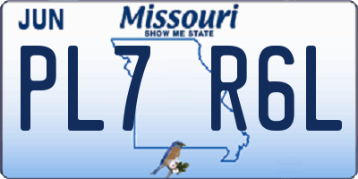 MO license plate PL7R6L