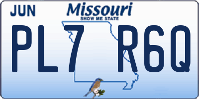 MO license plate PL7R6Q