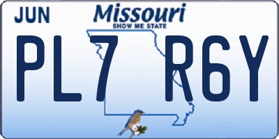 MO license plate PL7R6Y
