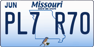 MO license plate PL7R7O
