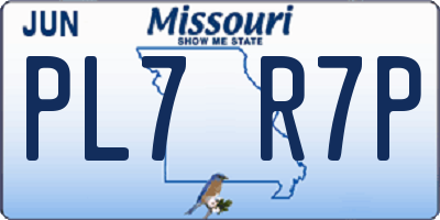 MO license plate PL7R7P