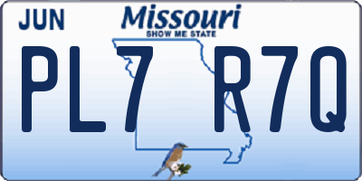 MO license plate PL7R7Q