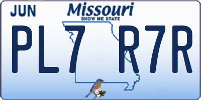MO license plate PL7R7R