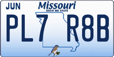 MO license plate PL7R8B