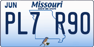 MO license plate PL7R9O