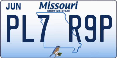 MO license plate PL7R9P