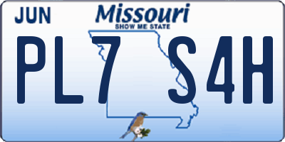MO license plate PL7S4H