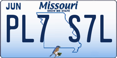 MO license plate PL7S7L