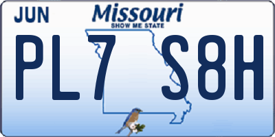 MO license plate PL7S8H